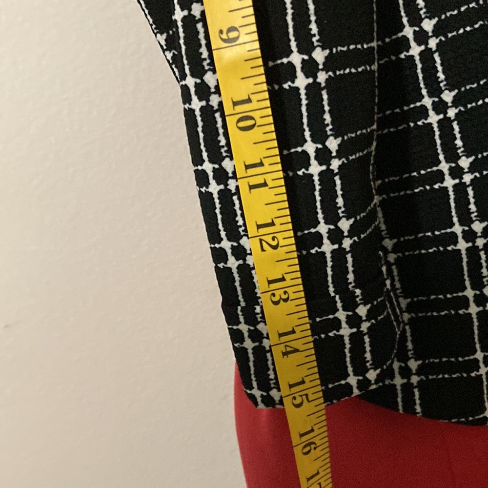 Kate & Rosy lined Blazer. Petite Small. Color Black, white squares 3/4 sleeves - Picture 7 of 11